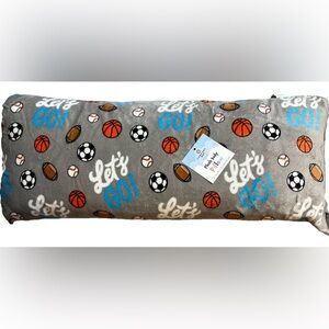 “Let’s Go” Sports Body Pillow  16” x 36” Baseball, Football, Basketball & Soccer